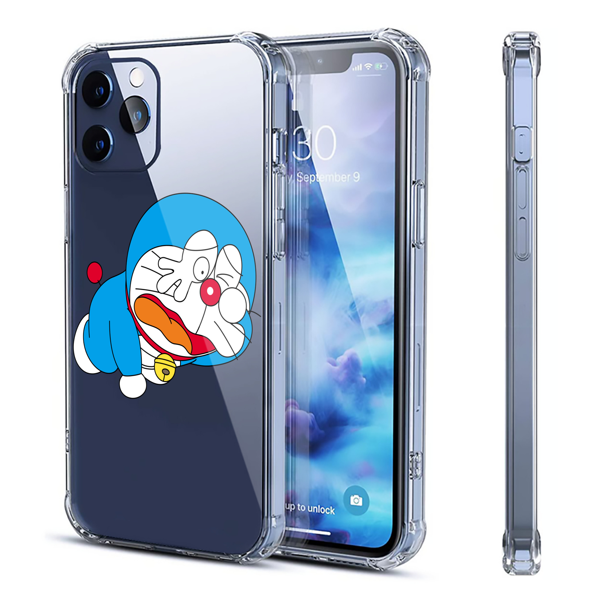 （画像用） ドラえもん Doraemon 【iPhone 12シリーズ対応】透明スマホケース（クリアソフトケース）